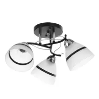Люстра потолочная BayerLux &laquo;Лайма&raquo;, 3хЕ27, 40 Вт, черно-хромовый, 46&times;46&times;24 см