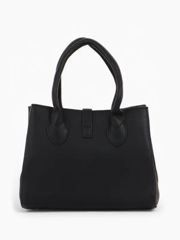 Сумка женская тоут TEXTURA на молнии, 31&times;11&times;21 см, чёрная