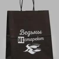 Пакеты с приколом крафтовые: Для богинь, 24 х 14 х 28 см, набор 5 шт