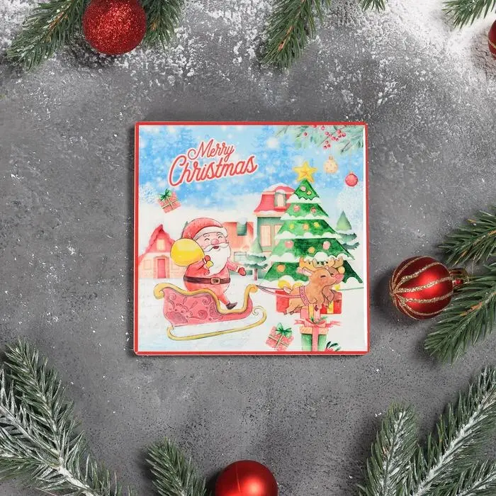 Подставка под горячее Доляна «Зимний праздник», 10,8×10,8 см Подставка под горячее Доляна «Зимний праздник», 10,8×10,8 см