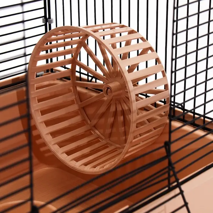 Клетка для грызунов &laquo;Пижон&raquo;, 42&times;30&times;65 см, 4 этажа, 2 домика, колесо, миска, бежевая