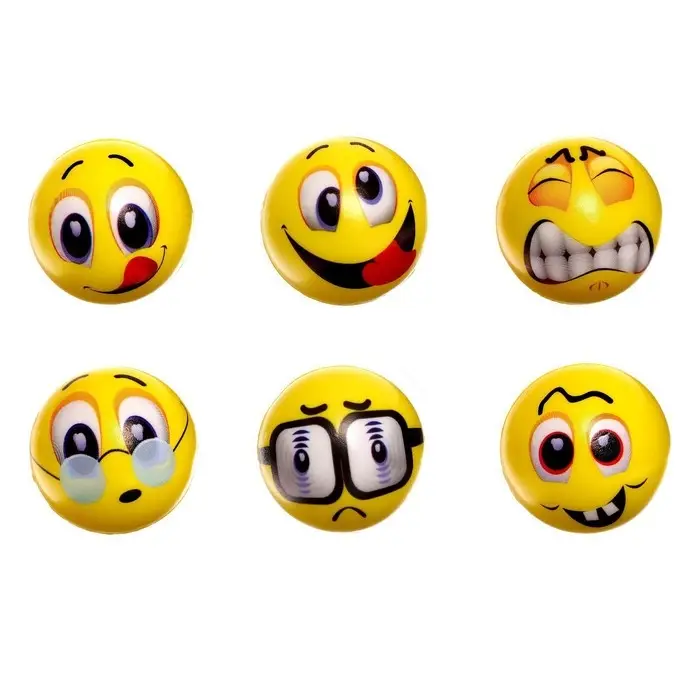 Мяч детский мягкий «Смайлы», 6.3 см, МИКС, в шоубоксе Мяч детский мягкий «Смайлы», 6.3 см, МИКС, в шоубоксе