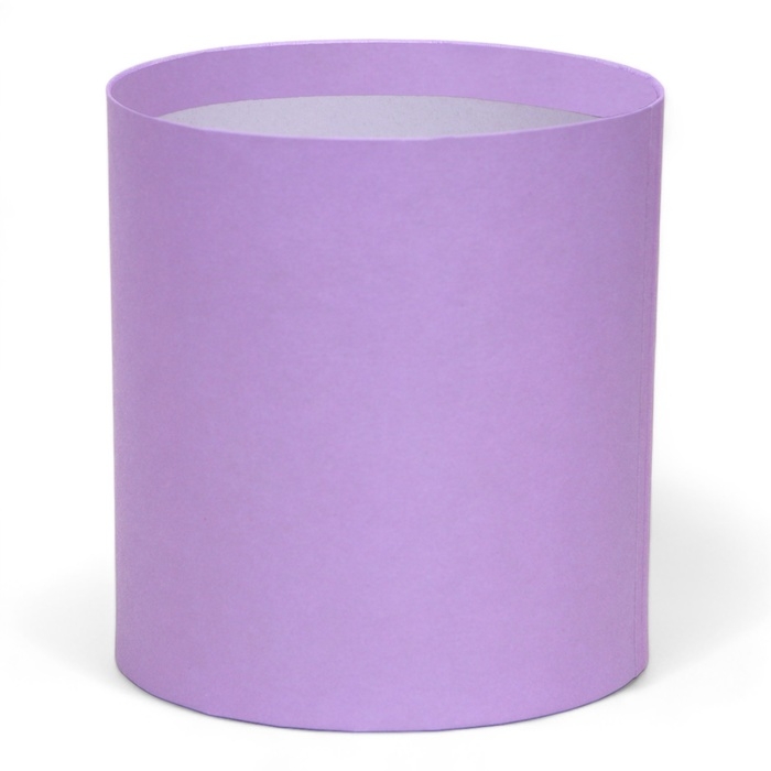 Набор круглых коробок 2в1 , Набор круглых коробок 2в1 ,"Сиреневый", без крышки, 10 х 10 х 10,5 см