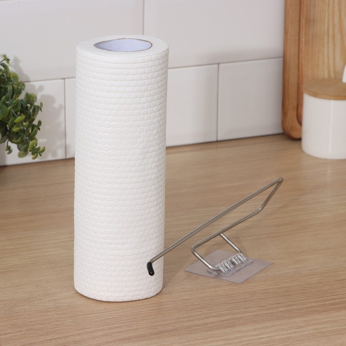Салфетки в рулоне многоразовые безворсовые в наборе с держателем Доляна, 50 шт, 25×25 см, цвет белый Салфетки в рулоне многоразовые безворсовые в наборе с держателем Доляна, 50 шт, 25×25 см, цвет белый
