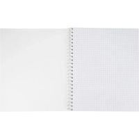 Бизнес-тетрадь Цветы А5 96л,клетка, обл. мел. картон, спираль,белый