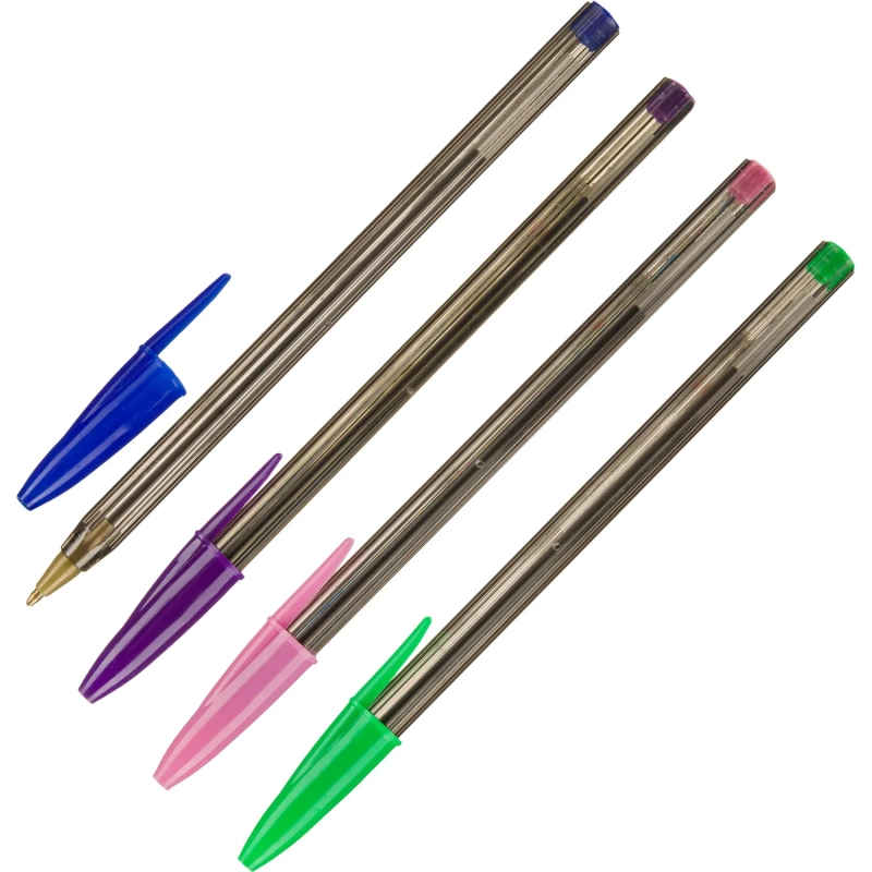 Ручка шариковая неавтомат. линия 0,5 мм, синяя, в асс