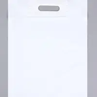 Пакет полиэтиленовый с вырубной ручкой, Белый 30&times;40 См, 70 мкм