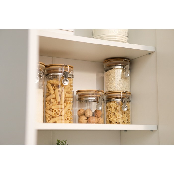 Банка стеклянная для хранения сыпучих продуктов «Эко», 650 мл, 10×11 см, с бугельным замком