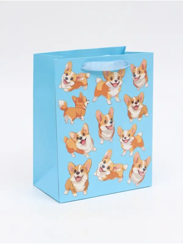 Пакет подарочный &laquo;Милые пёсики&raquo;, MS 18 &times; 23 &times; 10 см
