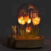 Фигура светодиодная &laquo;Красные тюльпаны с зайчиком&raquo; 8&times;7&times;10 см