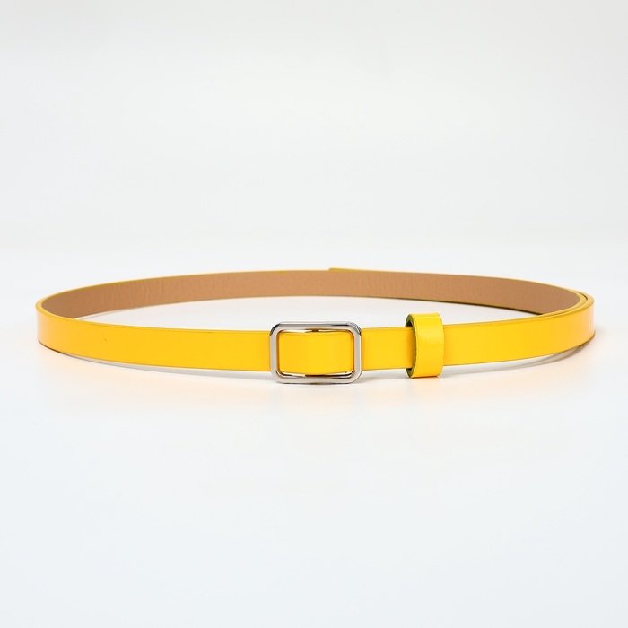 Ремень женский, ширина 1,3 см, пряжка металл, цвет жёлтый Ремень женский, ширина 1,3 см, пряжка металл, цвет жёлтый