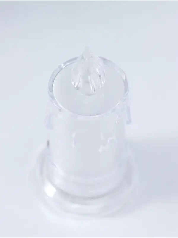 Светодиодная свеча LED - ночник RISALUX &laquo;С подтёками&raquo;, 3&times;LR41, прозрачный, 3.5&times;3.5&times;7.2 см