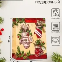 Пакет подарочный новогодний ламинированный &laquo;Новогоднее настроение&raquo; 18&times;23&times;10 см