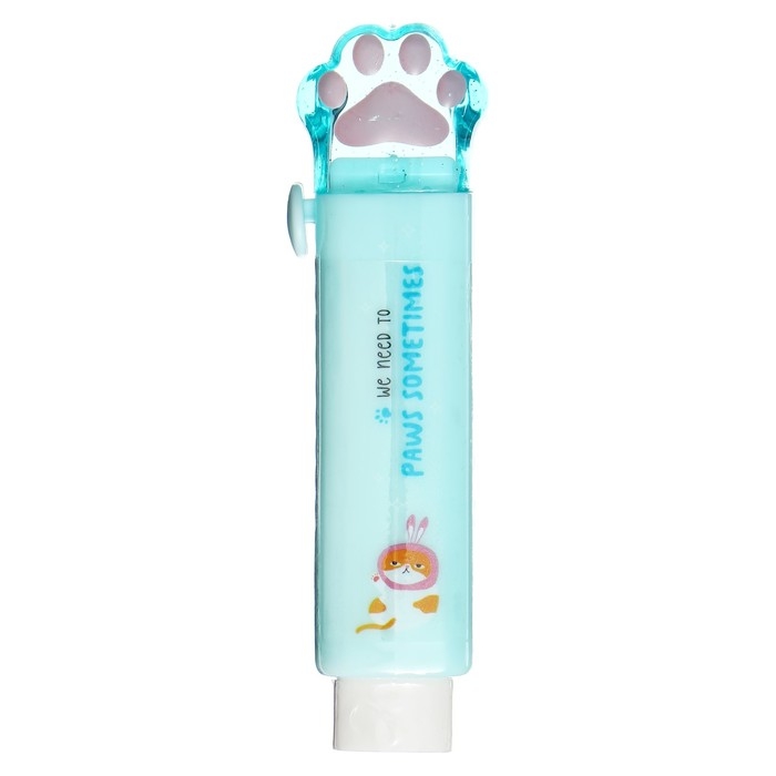 Ластик MESHU "Cat Paw", 93*28*17мм, термопластичная резина, пластиковый футляр
