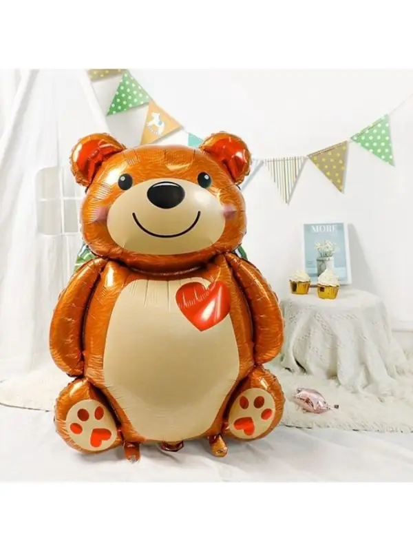Воздушный шар фольгированный 33" &laquo;Мишка с сердцем&raquo;