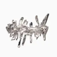 Брошь корейский стиль "Столоктиты" цвет серебро Брошь корейский стиль "Столоктиты" цвет серебро