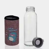 Бутылка для воды в чехле &laquo;Дино&raquo;, 300 мл, h=17 см, стекло, рисунок МИКС