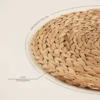 Салфетки сервировочные SL Home, 2 шт., водный гиацинт, d=37.5 см