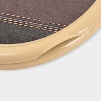 Сиденье для унитаза &laquo;Декор. Кожа&raquo;, 44.5&times;37.5 см, с крышкой, коричневое