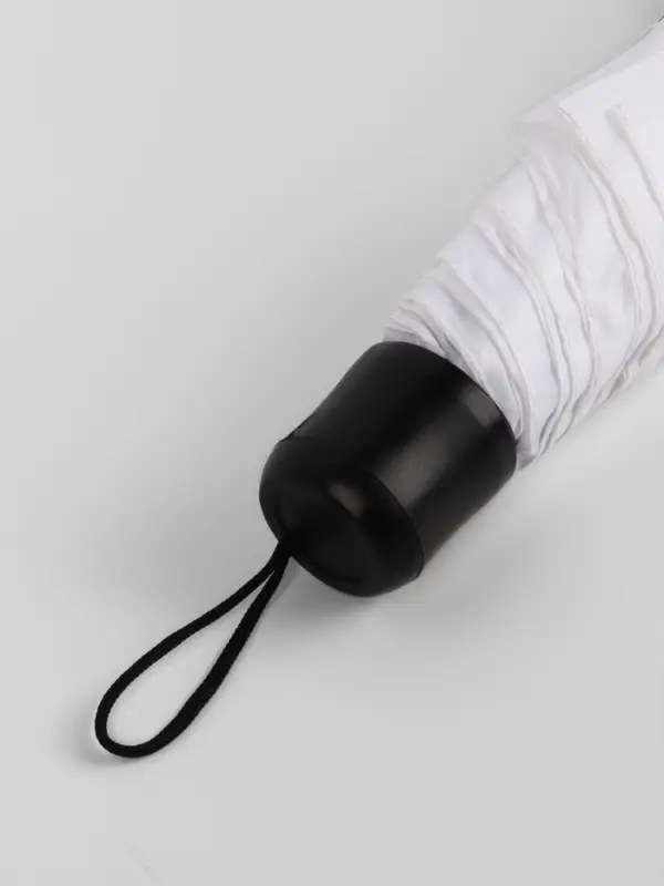 Зонт механический &laquo;Однотонный&raquo;, 3 сложения, 8 спиц, R=48/55 см, d=96 см, белый