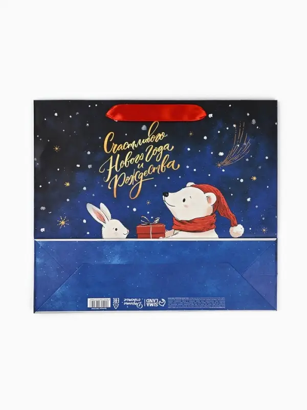 Пакет подарочный новогодний &laquo;В Новогоднюю ночь&raquo;, 30&times;9&times;25.5 см