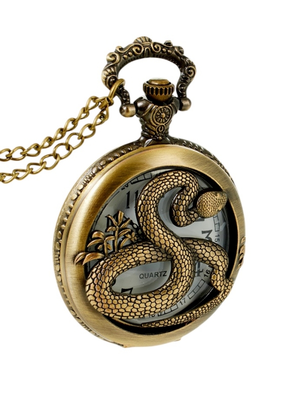 Часы карманные символ года «Змея», кварцевые, цепочка l-40 см, d-4.5 см, Змея Часы карманные символ года «Змея», кварцевые, цепочка l-40 см, d-4.5 см, Змея