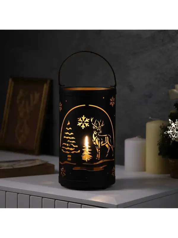 Светодиодная фигура &laquo;Лесная поляна&raquo;, 12.3&times;21 см, 1 LED, от батареек АААх3, свечение тёплое белое