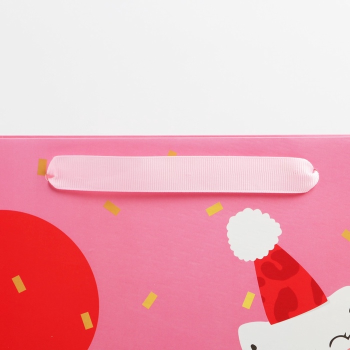 Пакет подарочный ламинированный горизонтальный, упаковка, «Happy», L 40 х 31 х 11,5 см