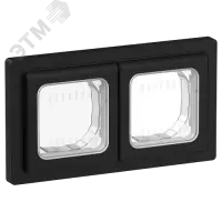 FLITE Рамка 2-местная IP55 Рпро-2-55-ФлЧ черный IEK