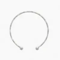 Набор 2 предмета: чокер, браслет &laquo;Обруч&raquo;, сердце, цвет серебро