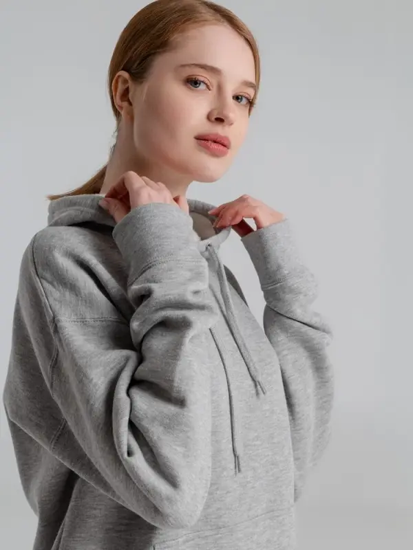 Толстовка с капюшоном Slam 320, серый меланж, размер XS