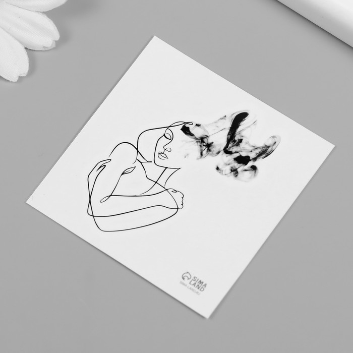 Татуировка на тело чёрная Татуировка на тело чёрная "Чёрнильные" набор 10 шт 6х6 см