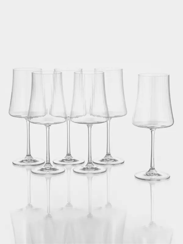Набор бокалов для вина &laquo;Экстра&raquo;, 560 мл, 6 шт., хрустальное стекло, прозрачный