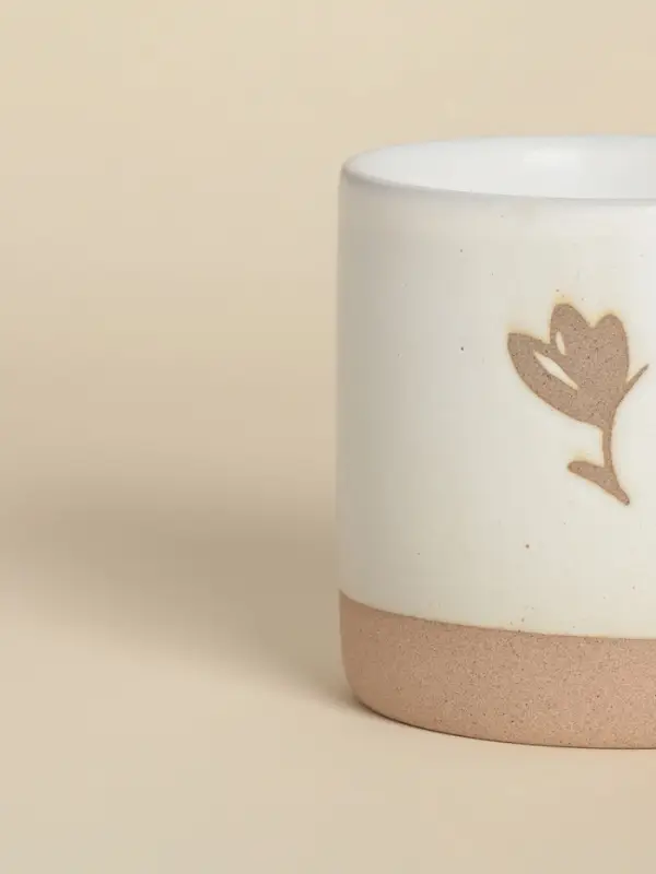 Кружка SL Home &laquo;Цветок&raquo;, 520 мл, 13.5&times;9.6&times;9.8 см, керамика, белая