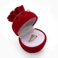 Футляр под серьги, кольцо &laquo;Мешочек подарочный&raquo;, бархатный, 5.5&times;4.6 см, красный