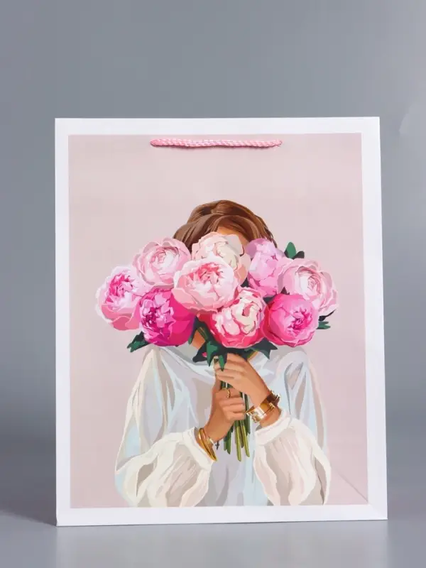 Пакет подарочный "Момент для себя" ламинированный 26 х 12 х 32 см