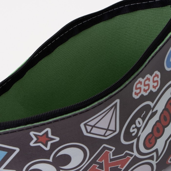 Косметичка на молнии, с ручкой, цвет чёрный