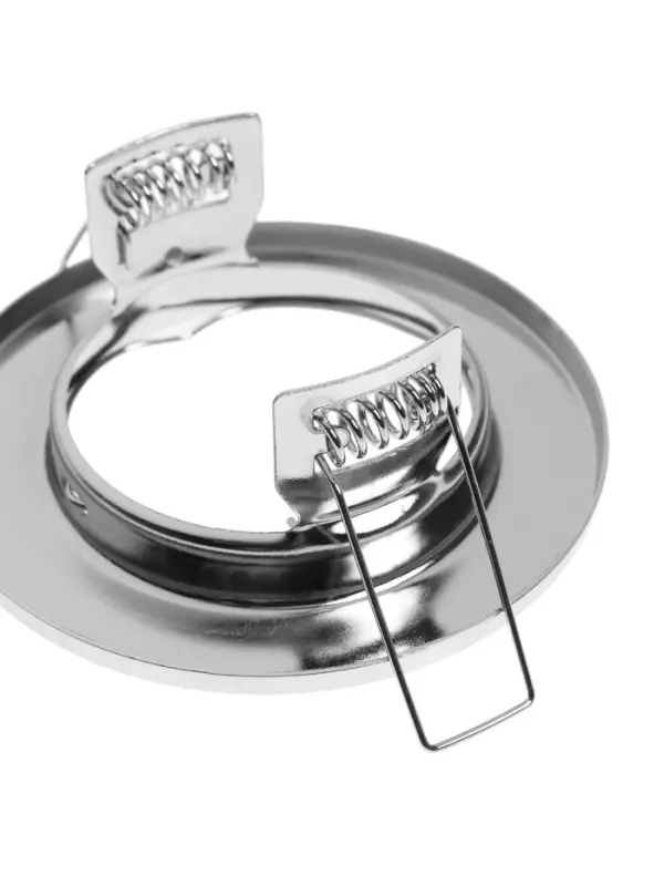 Светильник встраиваемый под лампу MR-16, круглый, металлический, хромированный