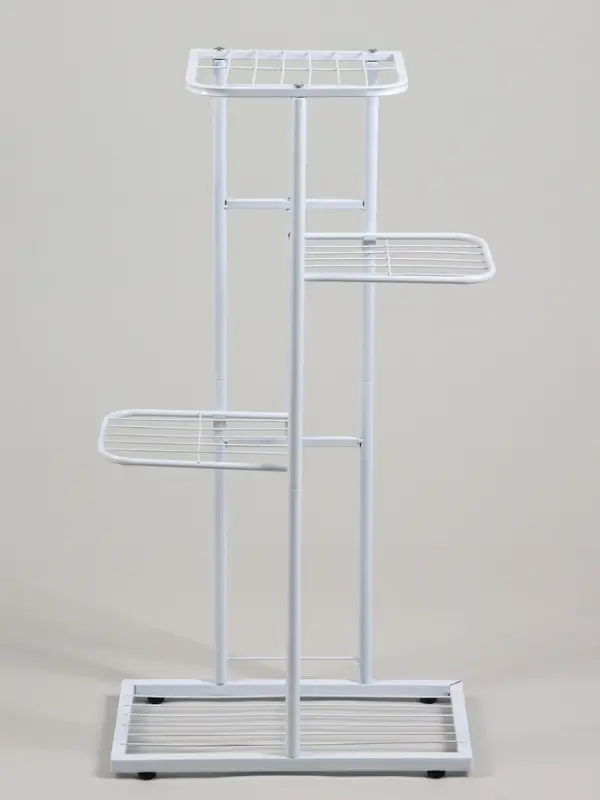 Подставка для цветов Greengo, 4 полки, 43&times;22&times;82 см, напольная, металл, белая