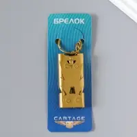 Свисток для выживания высокочастотный, до 150 дБ, металл, 6 см, золотой