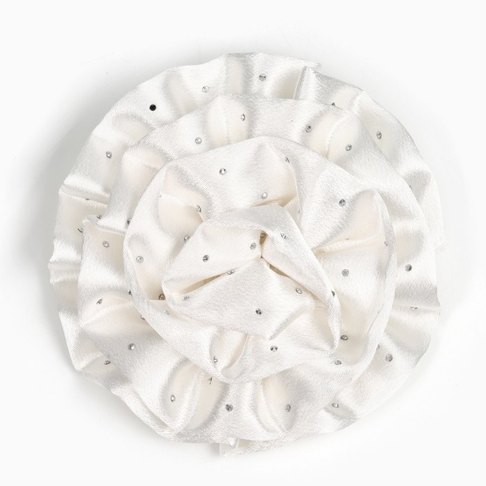 Выпускной. Бант для волос на резинке, белый, 11 см, Принцессы