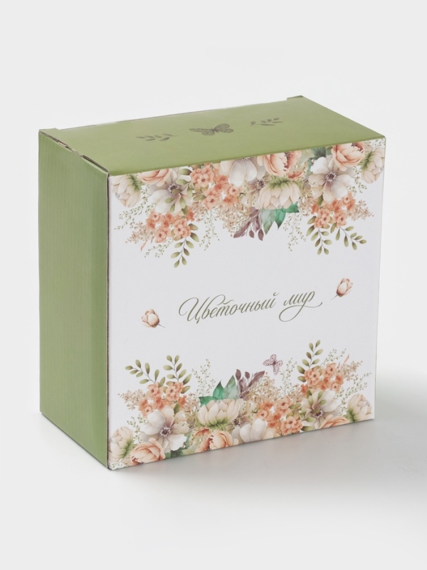 Чайная пара Доляна  Чайная пара Доляна "Цветы" цвет белый  чашка 250 мл, блюдце 15 см