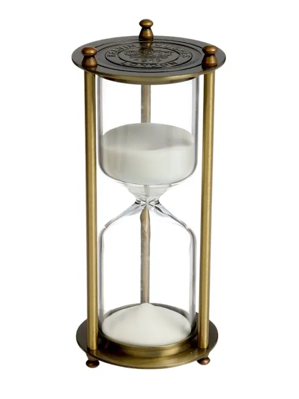 Песочные часы, на 30 минут, 7&times;16 см, металлические, медные