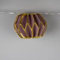 Гирлянда &laquo;Нить&raquo; 2 м с насадками &laquo;Фиолетовый фонарик&raquo;, IP20, прозрачная нить, 10 LED, от батареек АА&times;2, свечение тёплое белое