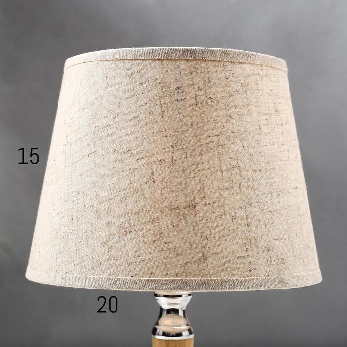 Лампа настольная 16389/1 E14 40Вт бежево-хромовый 20х20х37 см RISALUX Лампа настольная 16389/1 E14 40Вт бежево-хромовый 20х20х37 см RISALUX