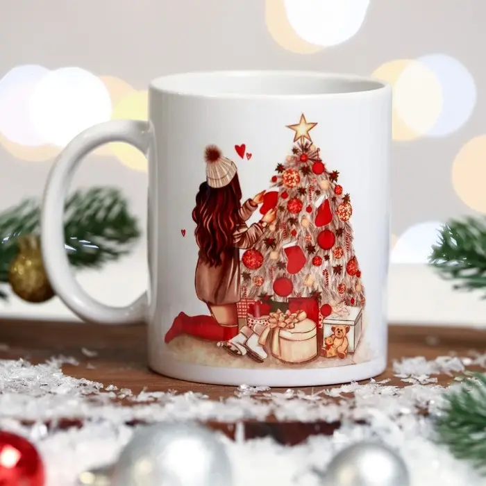 Кружка «365 новых дней» ёлка, девушка, 320 мл Кружка «365 новых дней» ёлка, девушка, 320 мл