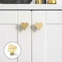 Ручка-кнопка мебельная CAPPIO HEART, сатиновое золото