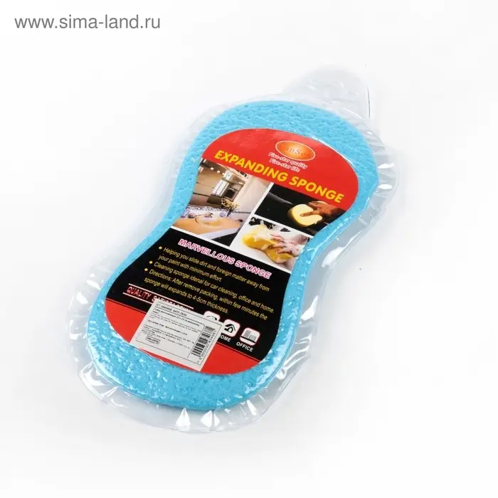 Губка впитывающая для авто, 22&times;10 см, вакуумная, микс