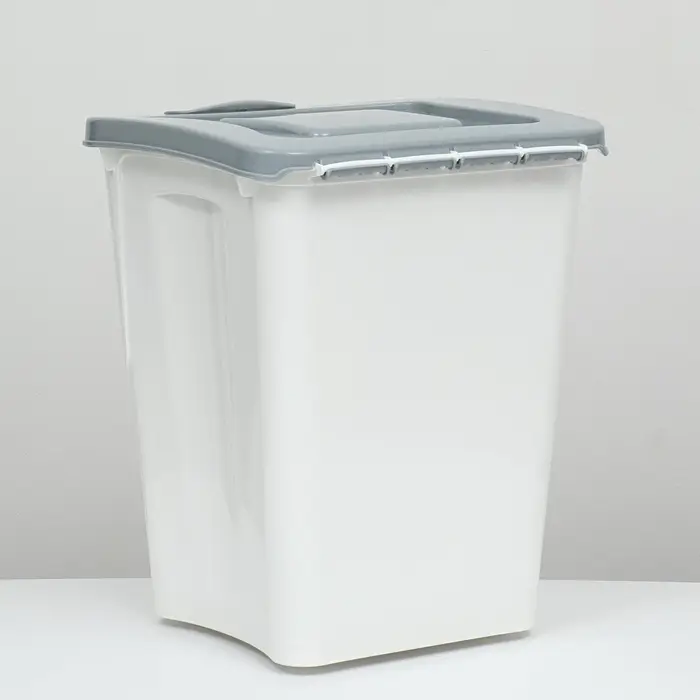 Контейнер для корма, 36 л, пластик, серый