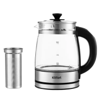 Чайник электрический стеклянный с подсветкой КТ-6119 - 1.7 л Чайник электрический стеклянный с подсветкой КТ-6119 - 1.7 л